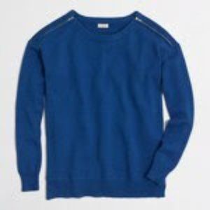 FACTORY ZIP-SHOULDER SWEATER